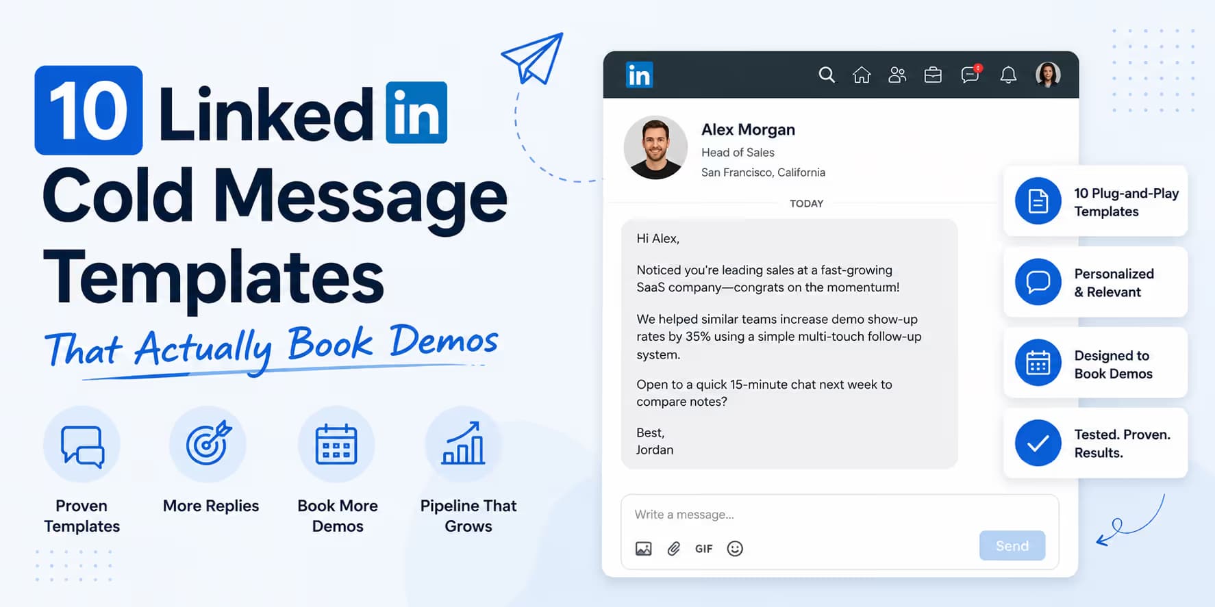 10 LinkedIn Cold Message Templates banner