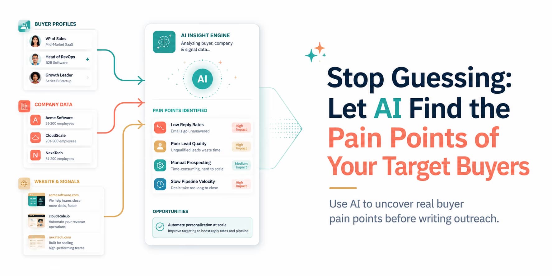 AI buyer pain point discovery and review crawling diagram