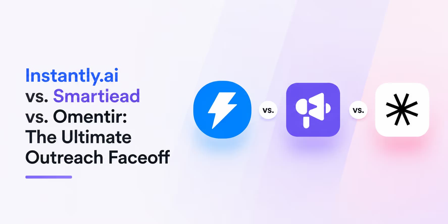 Instantly vs. Smartlead vs. Revora multi-channel outbound faceoff comparison art