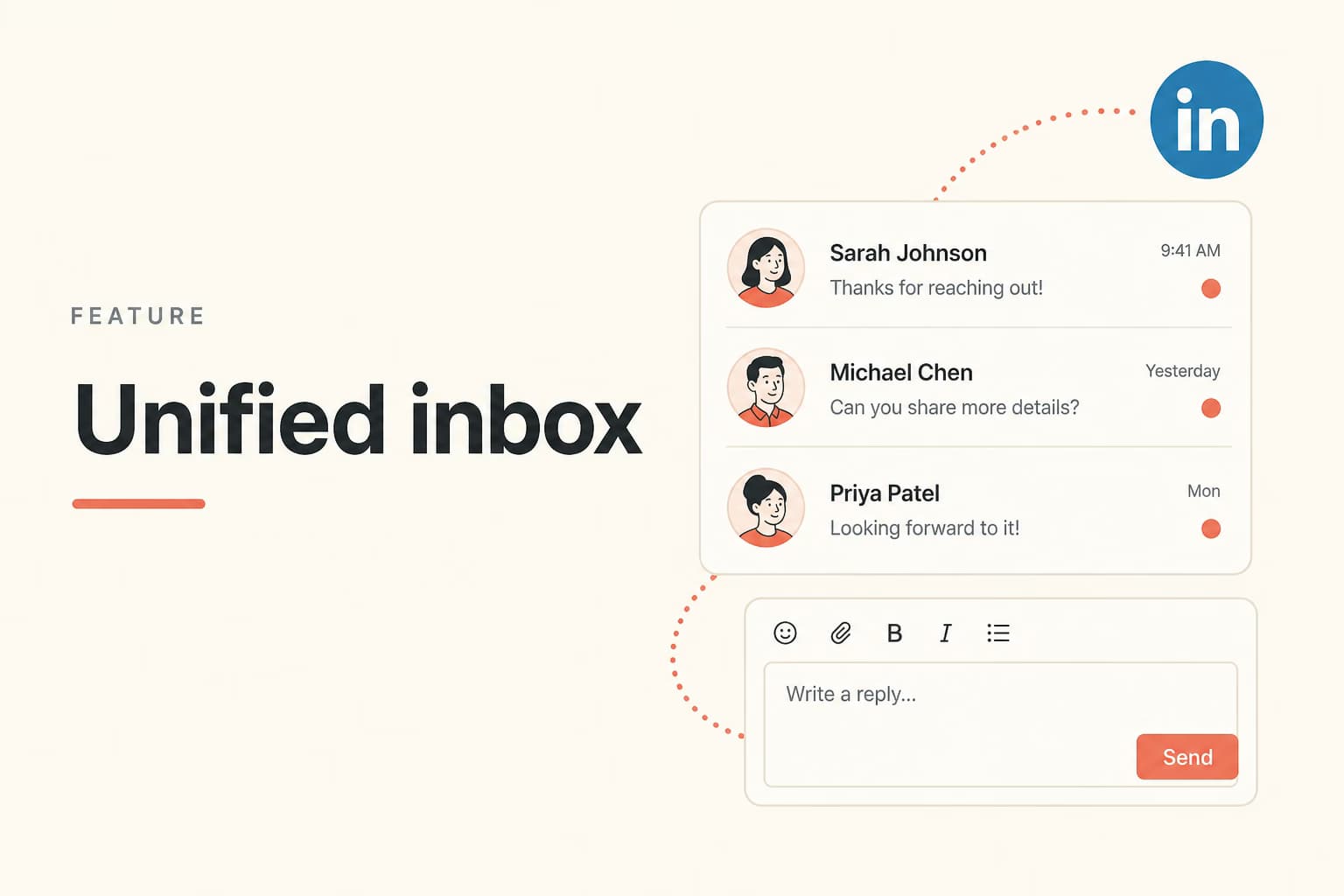 unified inbox illustration for Revora
