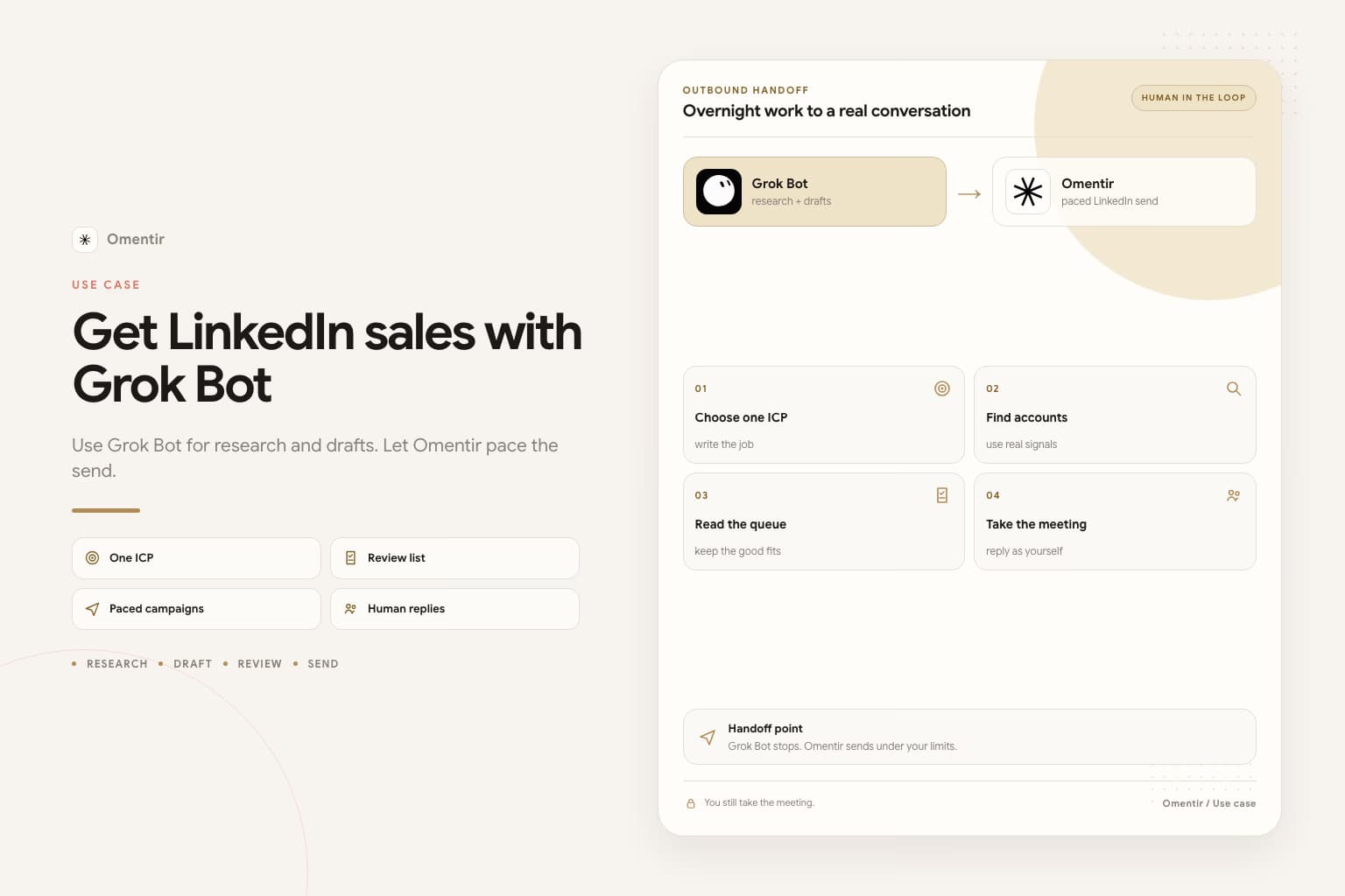 grok bot sales navigator illustration for Revora