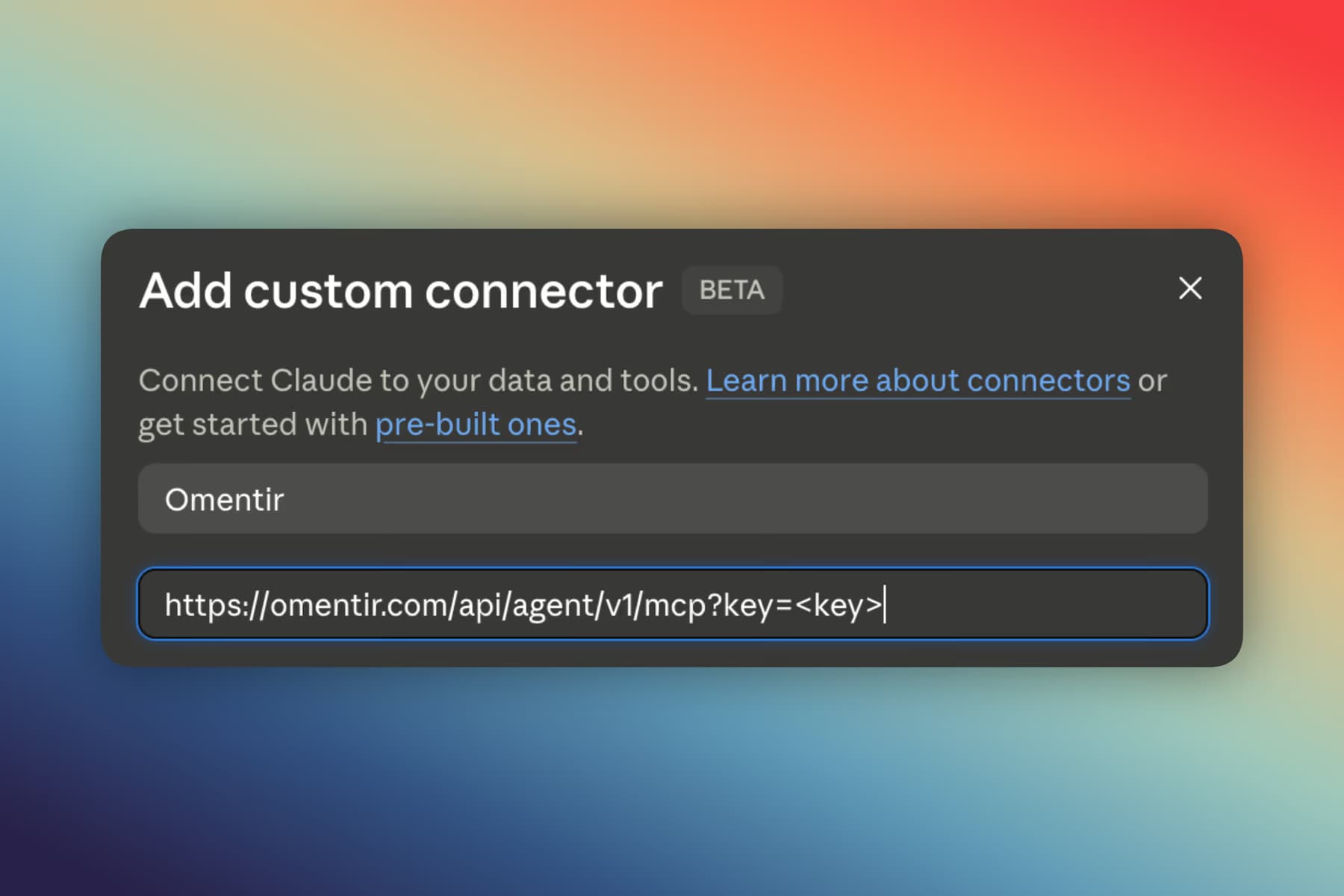 Adding Revora as a custom connector with the MCP URL